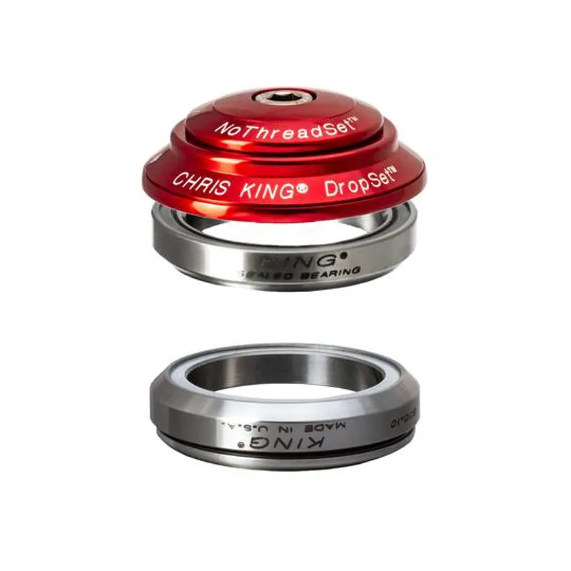 Chris King Dropset 4 42/42 Headset Red 1-1/8 inch